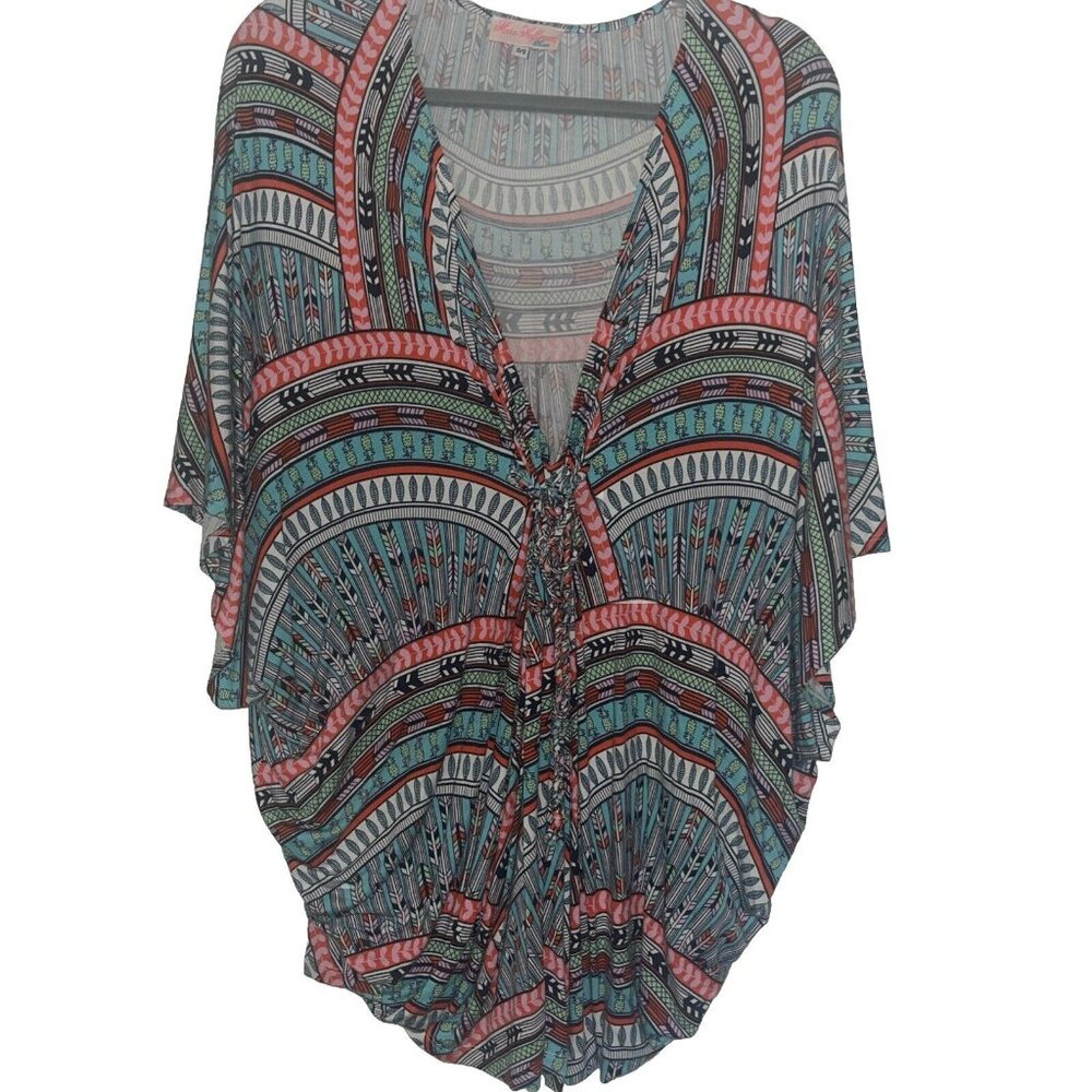 resort wear Mara Hoffmann Multi Color Print Jersey Swing Mini Dress Swim Coverup